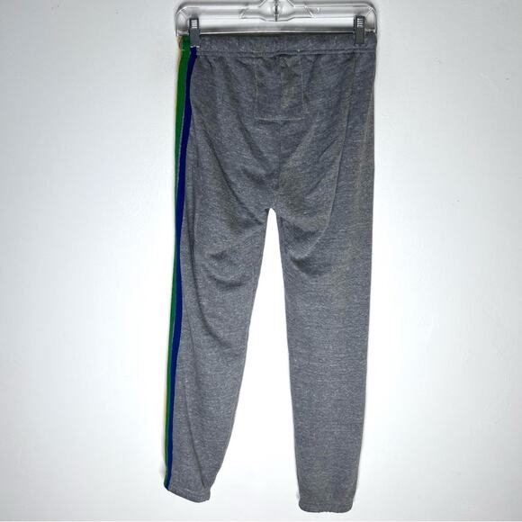 Aviator Nation Rainbow 5 Stripe Sweatpants Heather Gray Sz S - Picture 6 of 7